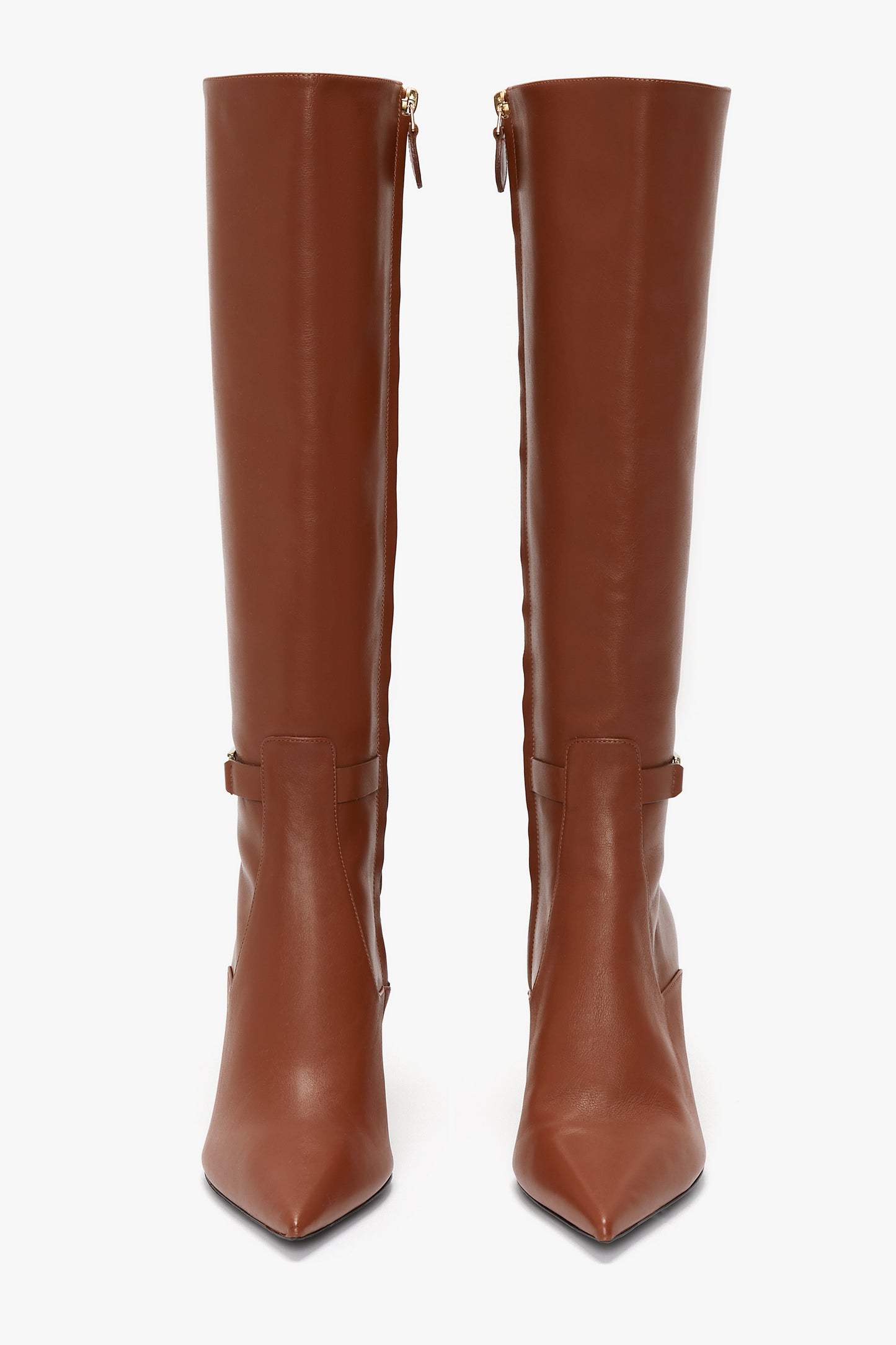 Pointed Toe Boot In Tan Soft Calf Leather