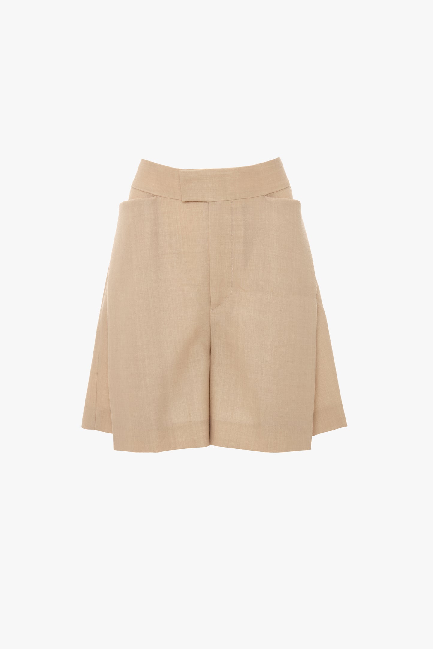 Pleat Detail Culotte In Sepia-Ivory