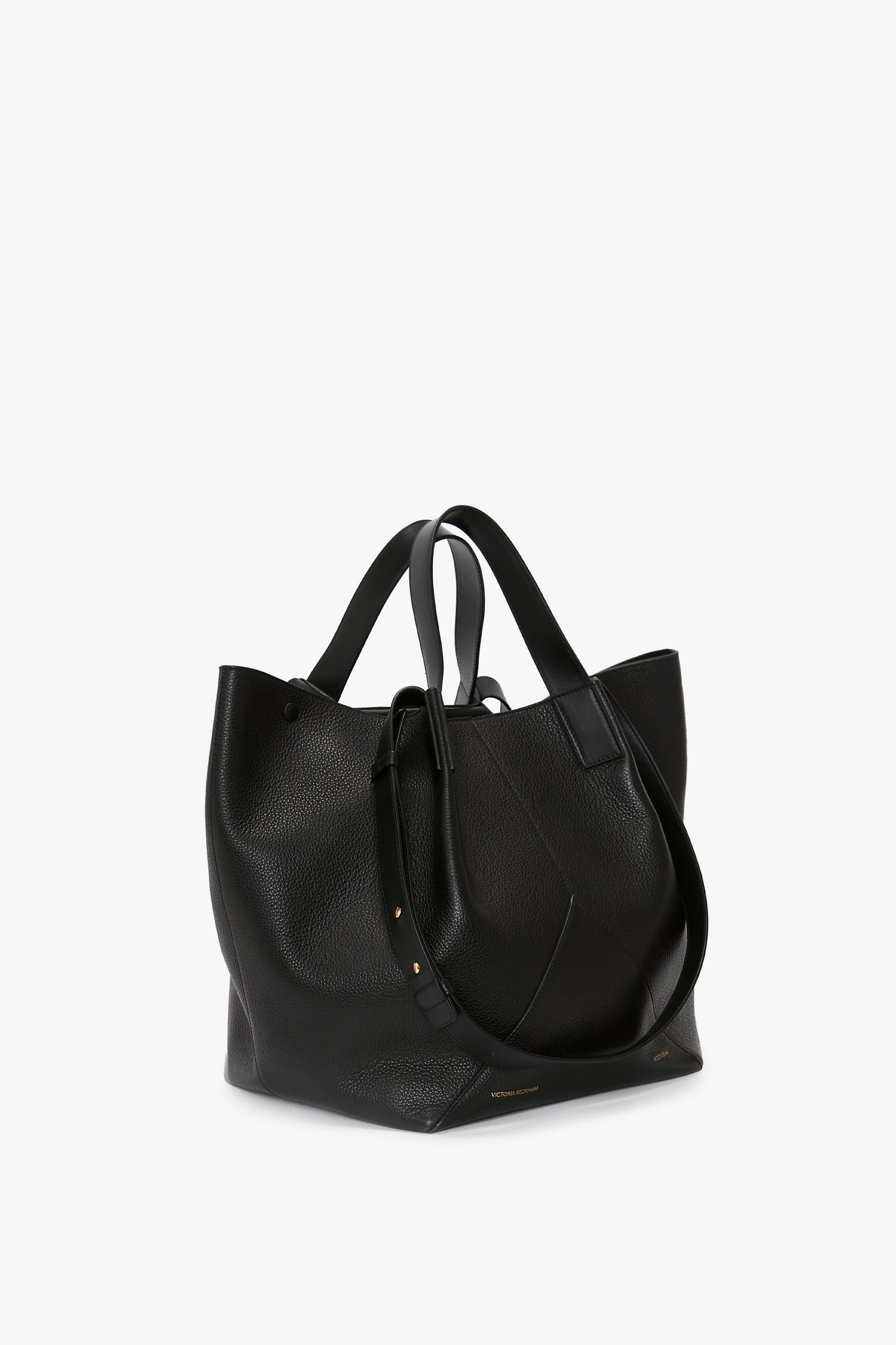 The Medium Tote In Black Leather Victoria Beckham UK