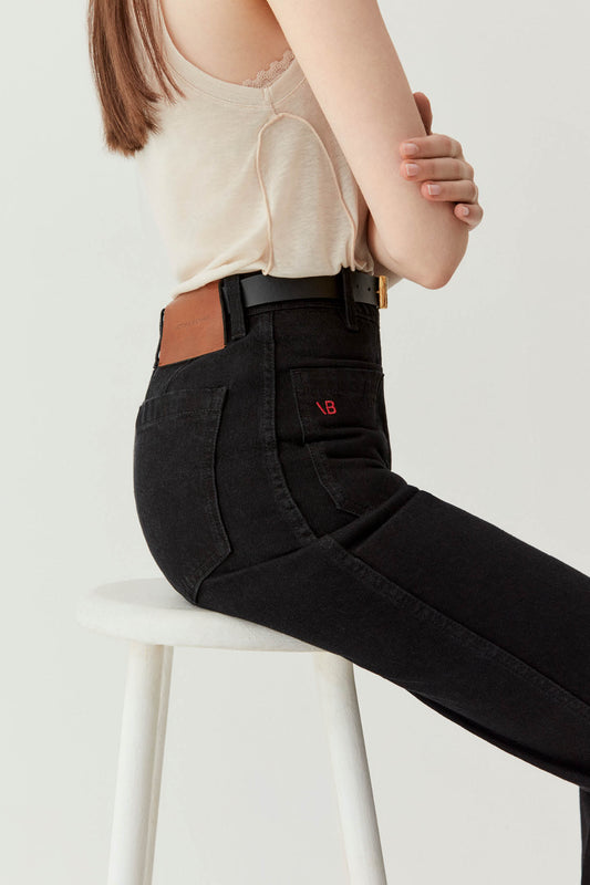 Exclusive Alina High Waisted Stretch Jean In Washed Black