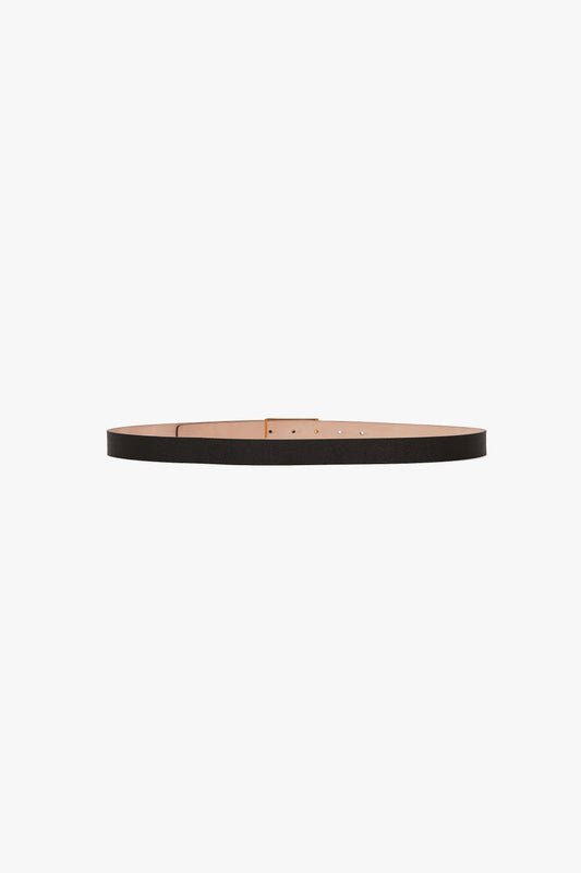 Frame Belt In Black Grained Leather