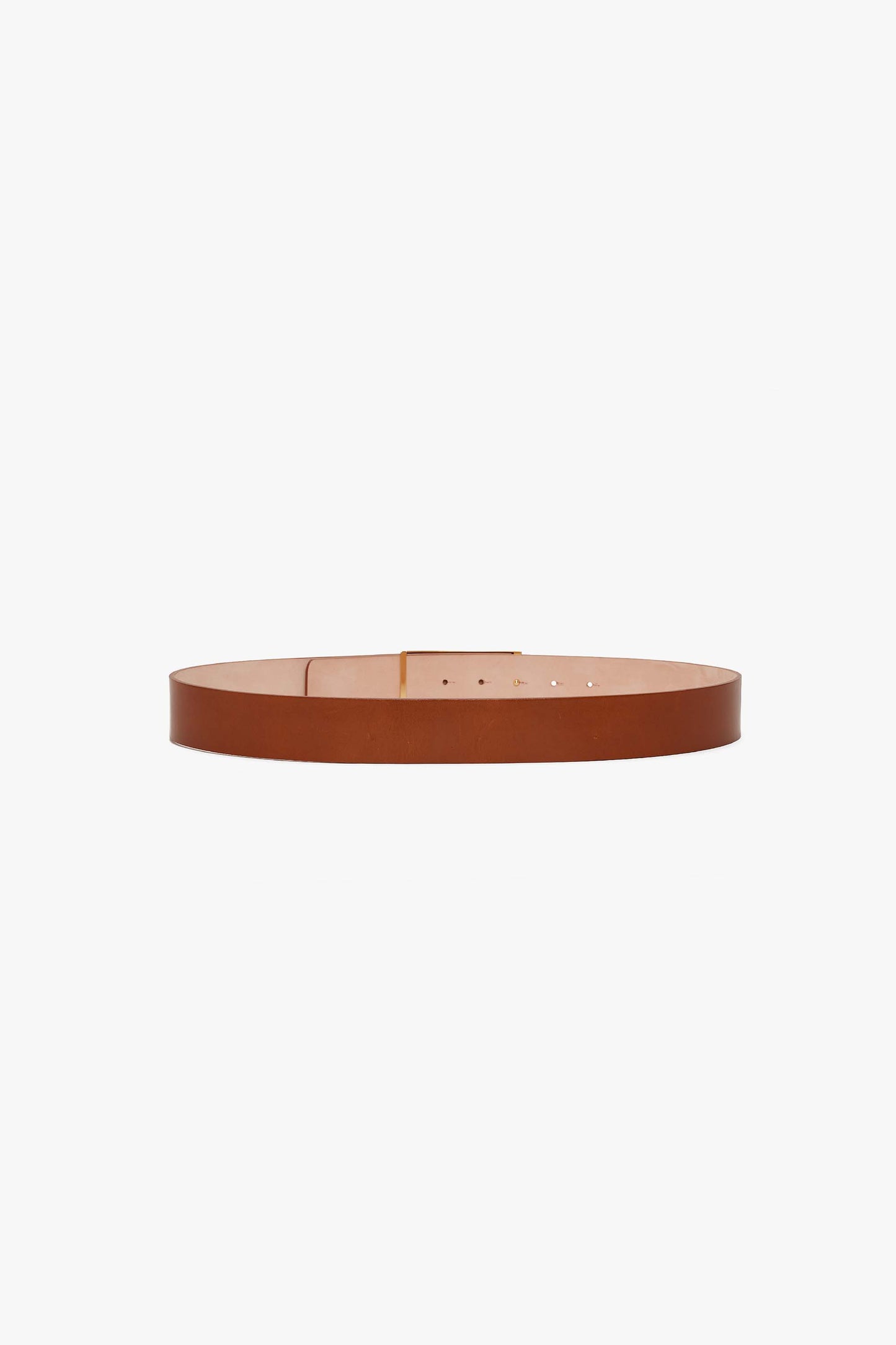 Exclusive Jumbo Frame Belt In Tan Leather