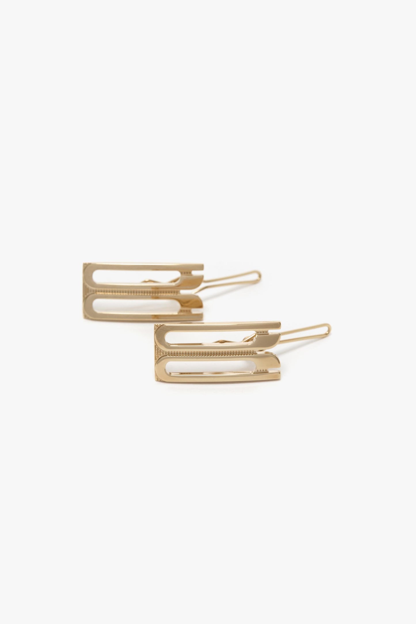 B Frame Hairclip In Light Gold