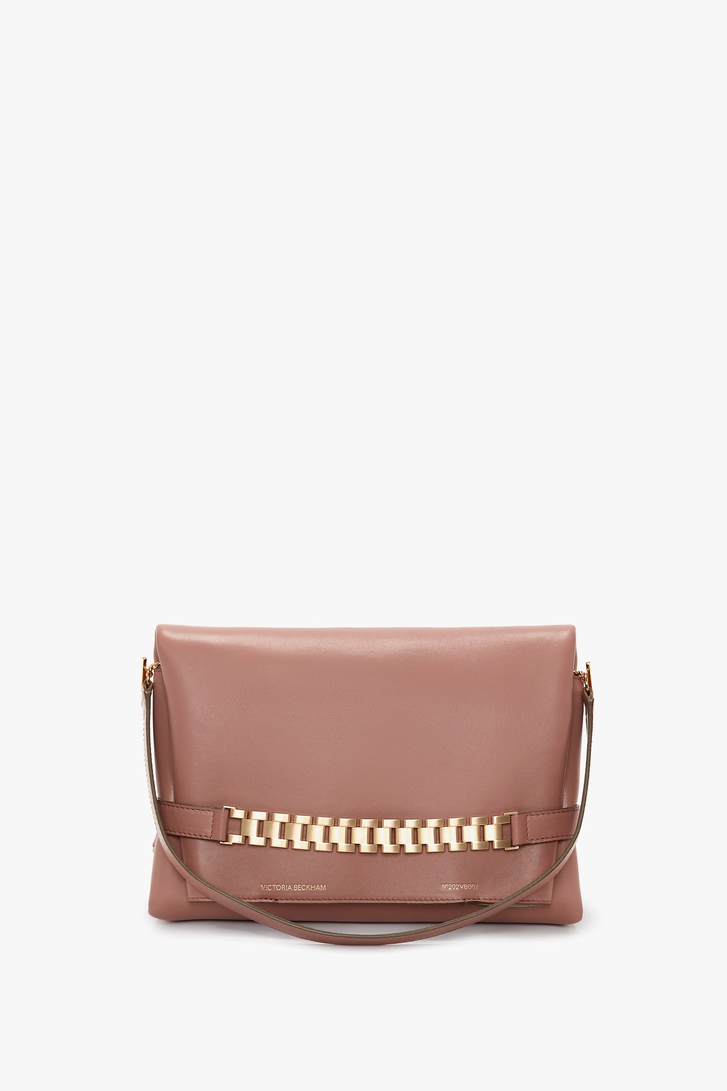 Chain Pouch With Strap In Truffle Leather – Victoria Beckham UK