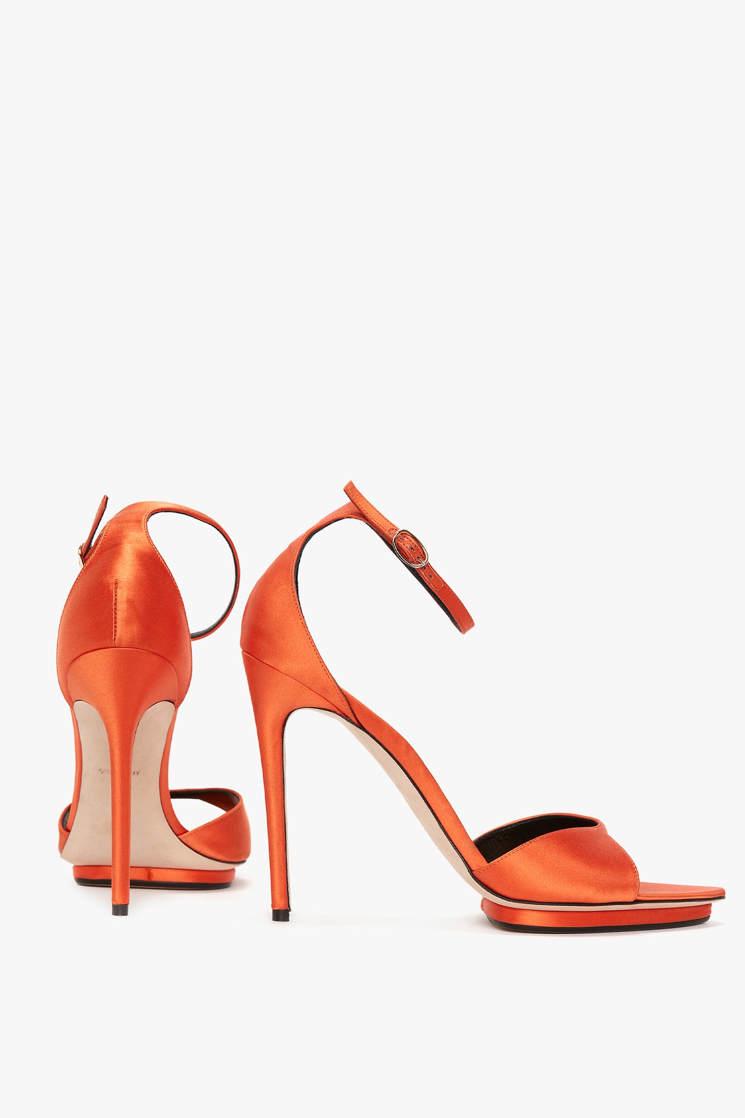 Orange deals satin heels